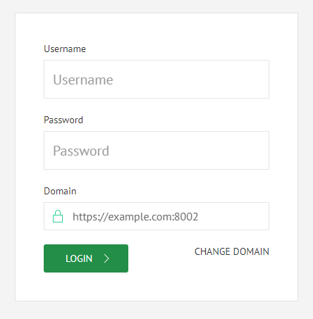 Change domain when logging in